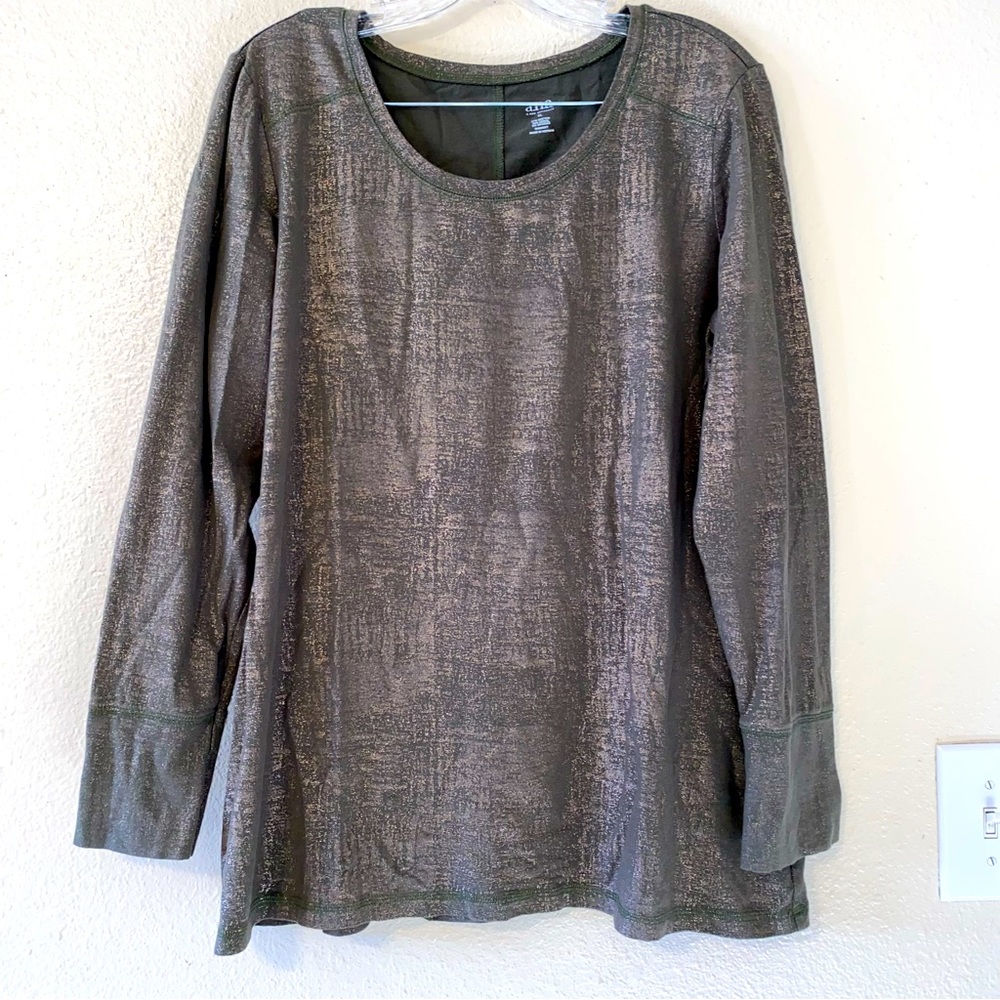 A.n.a. Green with bronze golden long sleeve - XL